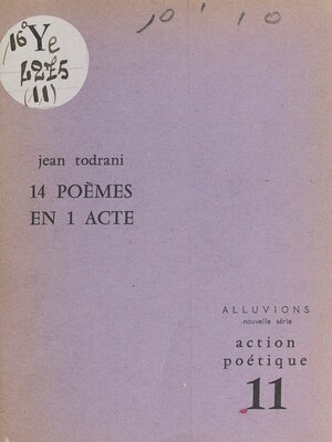 cover image of 14 poèmes en 1 acte